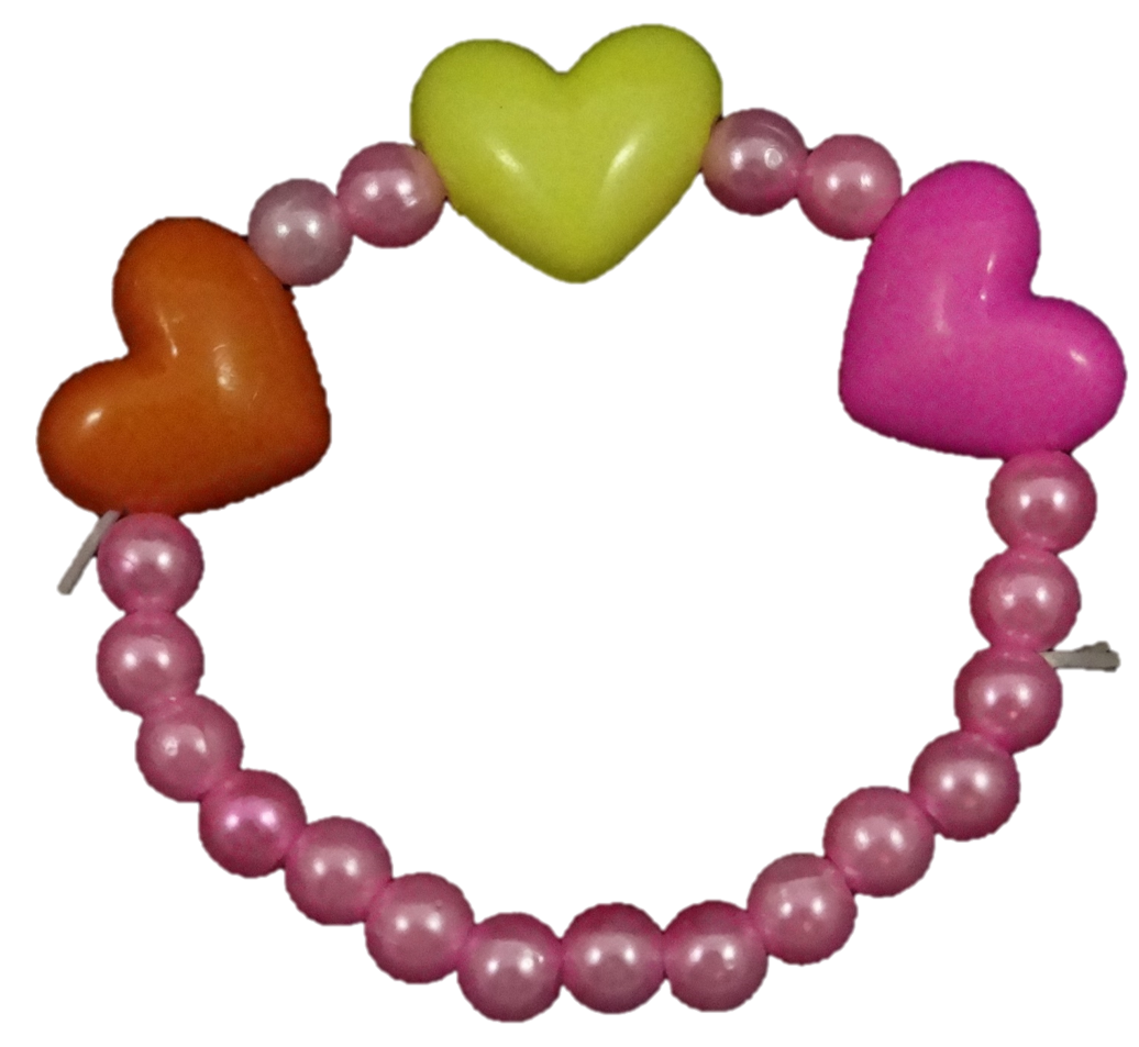 Perlenarmband mit Herzen / Schleifen