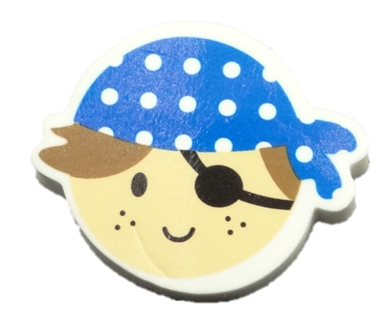 Piratenkopf- Radierer