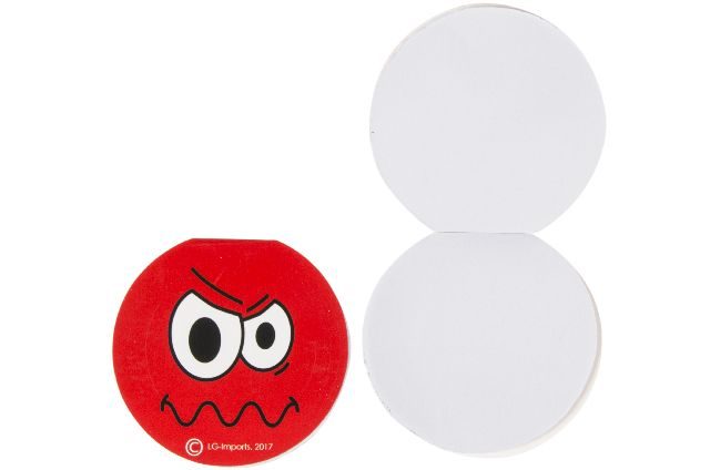 Notizblock mit lachendem Gesicht