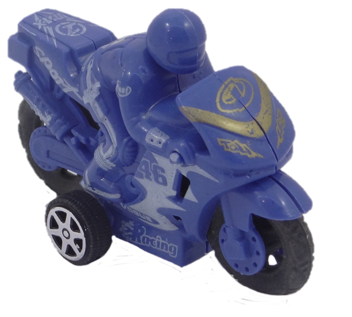 Motorradfahrer mit Rückzug