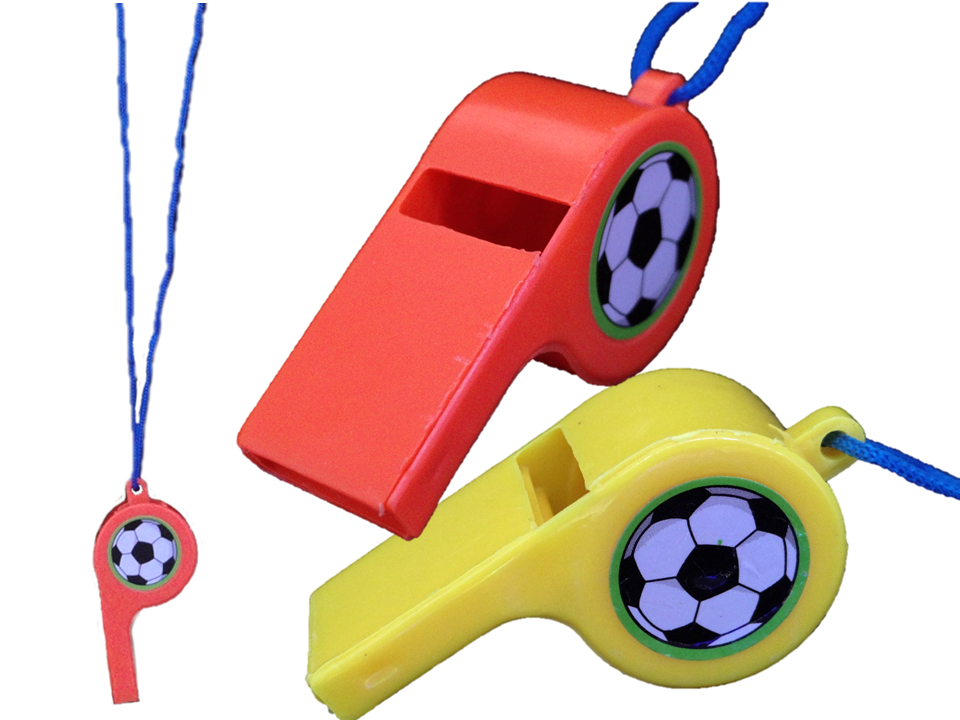 Trillerpfeife orange/gelb