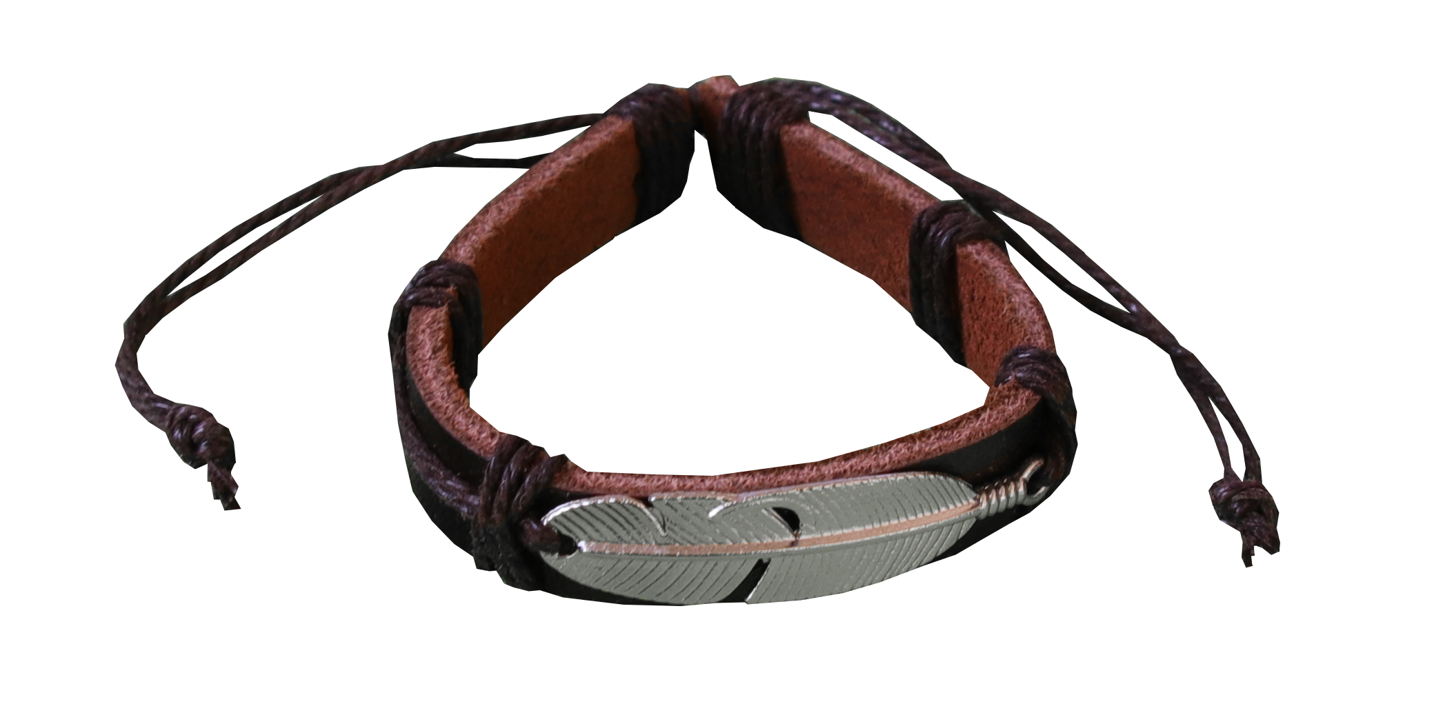 Lederarmband mit Metallemblem