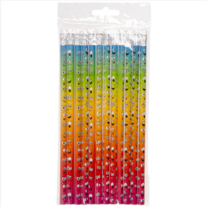 lachende Bleistifte mit Radierer