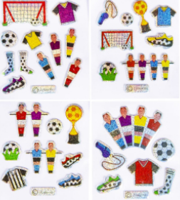 Glitzersticker Fussball