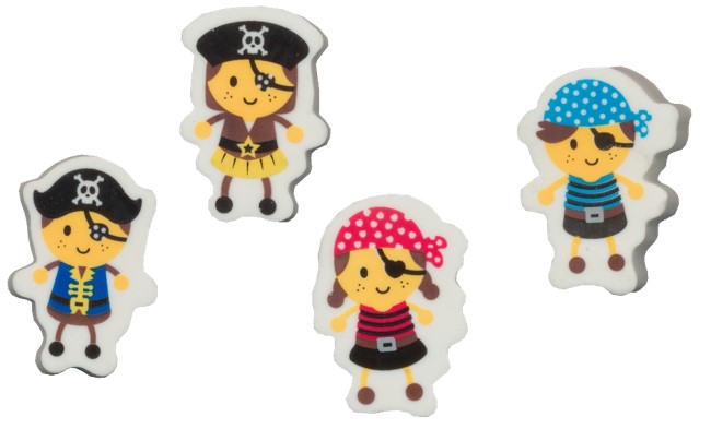 Weiße Piratenkinder Radierer