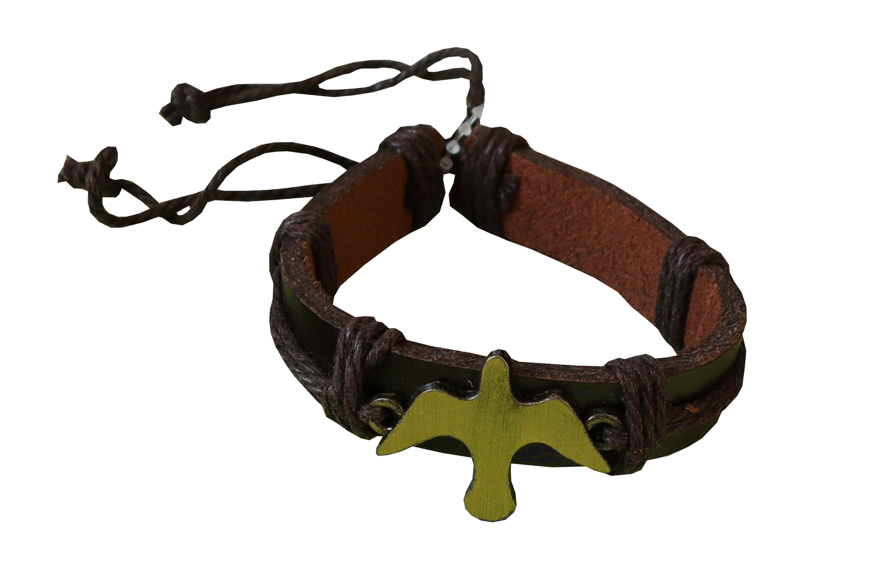 Lederarmband mit Metallemblem