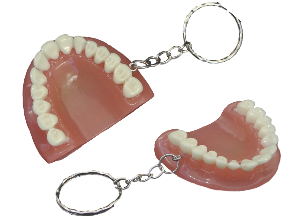 Gebiss an Schlüsselkette
