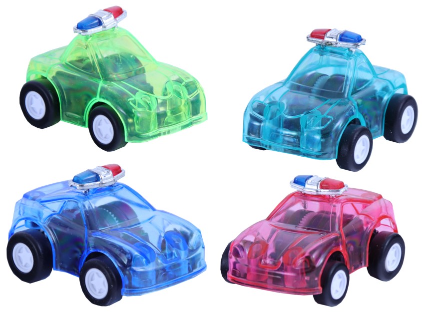 Transparentes Polizeiauto