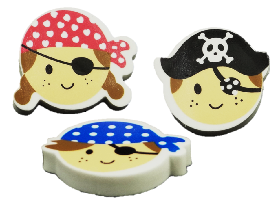 Piratenkopf- Radierer