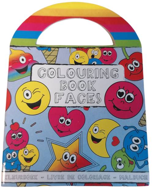 Malbuch mit Sticker lachend