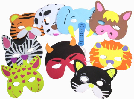 Masken aus Moosgummi