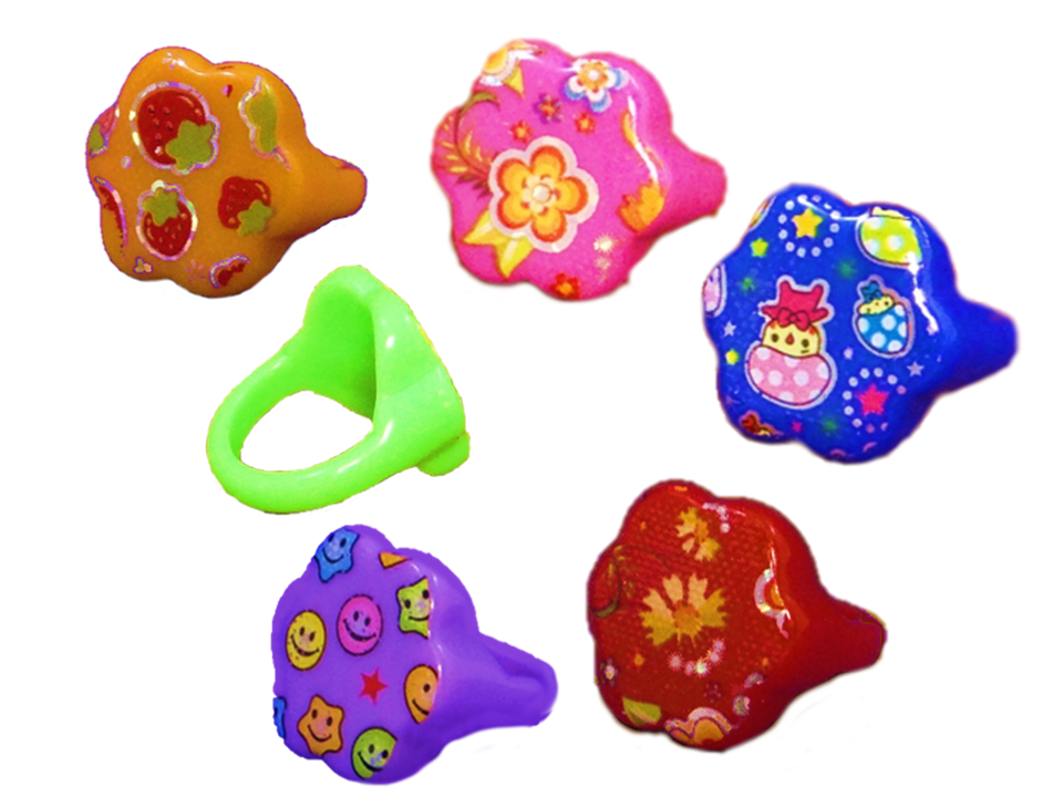 Acryl-Ring mit bunten Aufdruck