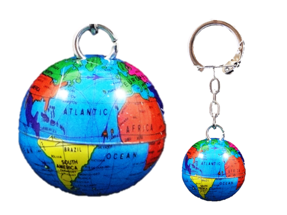 Weltkugel an Schlüsselkette