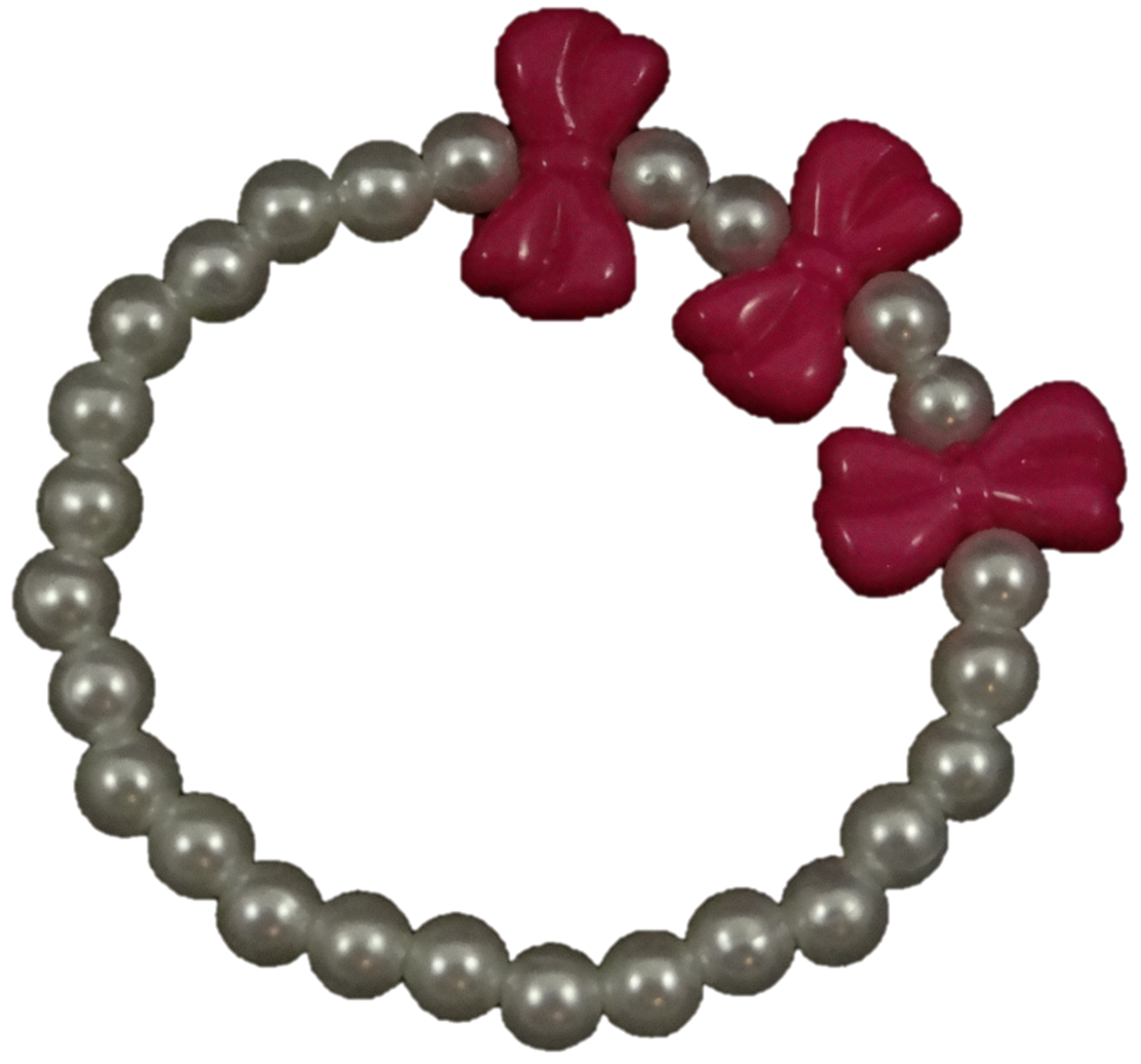 Perlenarmband mit Herzen / Schleifen