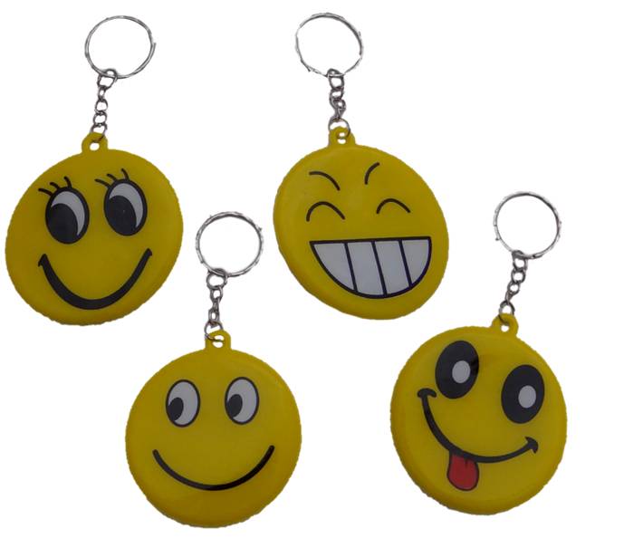 Lustiges gelbes Gesicht an Schlüsselkette