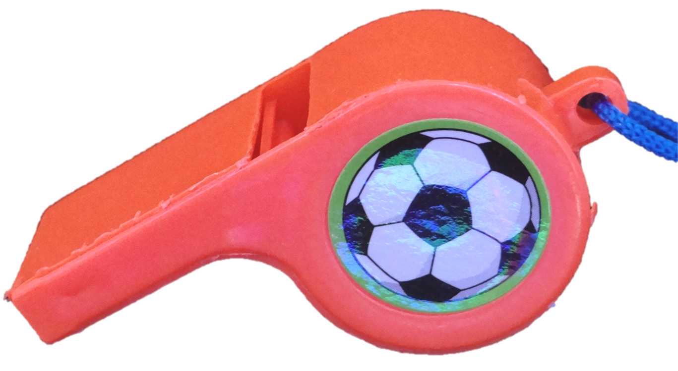 Trillerpfeife orange/gelb