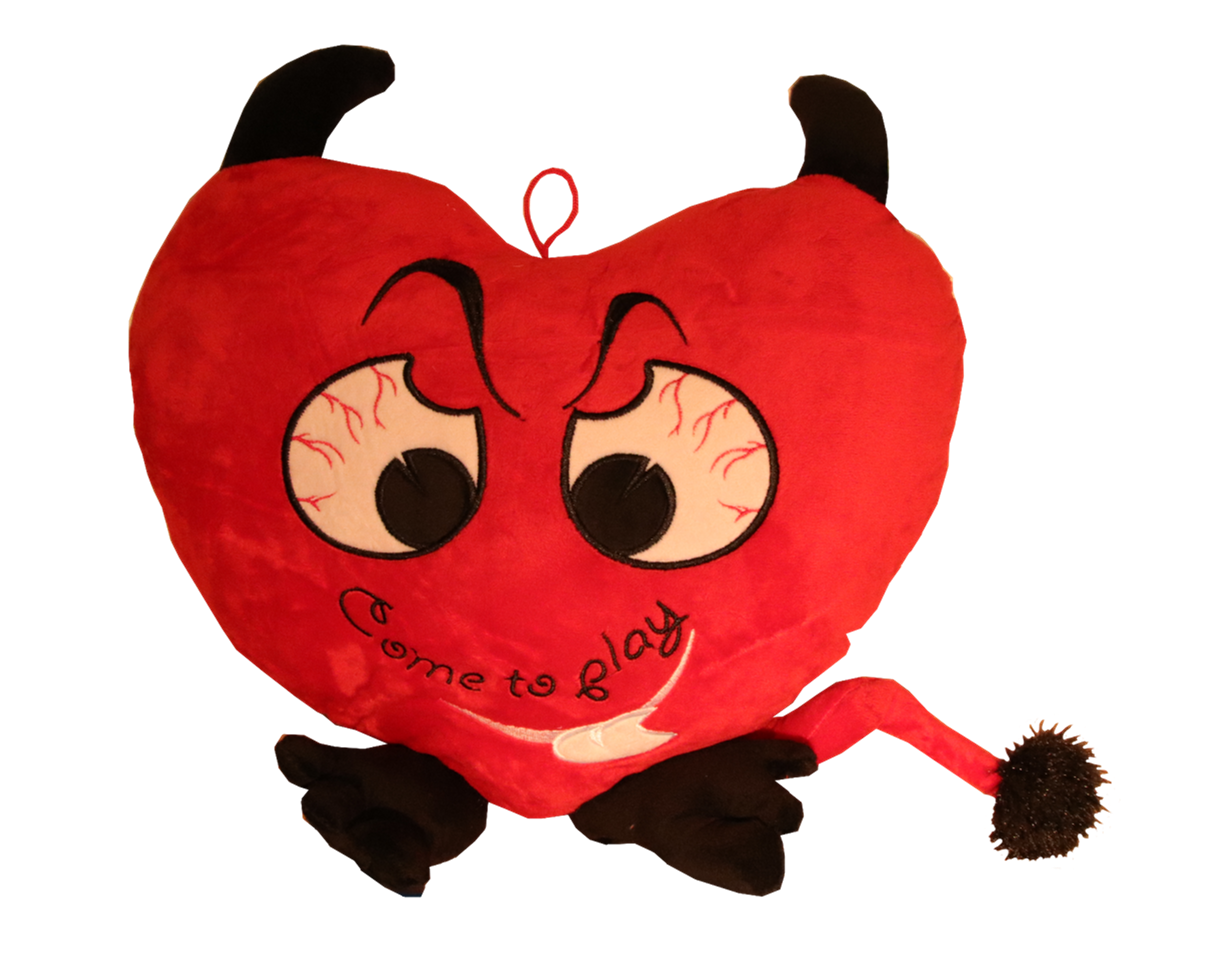 Plüsch Teufelchen mit Stickerei